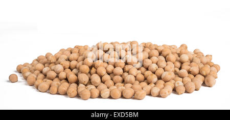 Pile of chickpeas isolated on white background Stock Photo