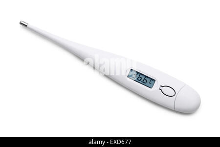 Digital thermometer isolated on white Stock Photo