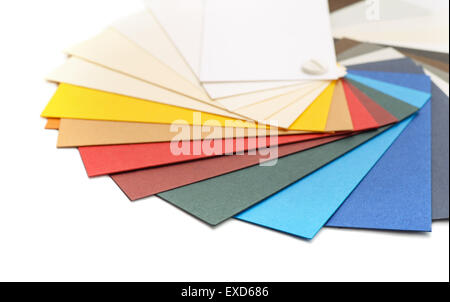 Samples of color cardstock paper Stock Photo