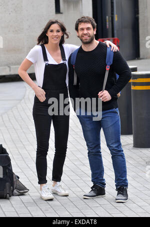 Verity Rushworth and Kelvin Fletcher at The BBC  Featuring: Verity Rushworth, Kelvin Fletcher Where: London, United Kingdom When: 11 May 2015 Stock Photo