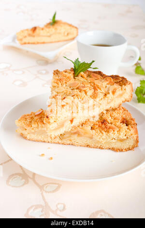 Apple crumble cake Stock Photo