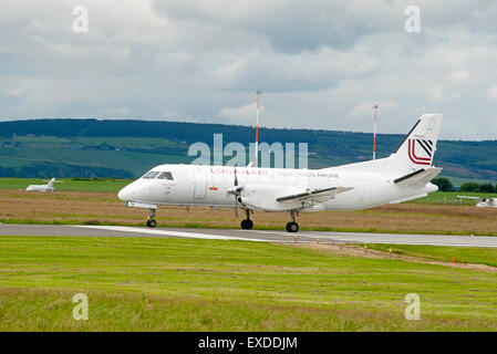 Loganair Scottish Airlines Twinn engined Propellor Aircraft G-GNTB.  SCO 9940.
