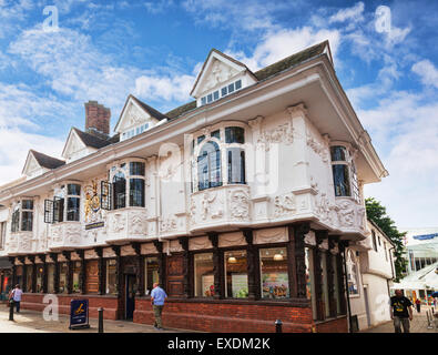 15th century Ancient House, also known as Sparrowes House, a fine example of pargeting and a Grade 1 listed building in Ipswich, Stock Photo