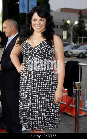 Sara Ramirez attends Los Angeles Premiere of 'Knocked Up' held at the Mann Village Theatre in Westwood. Stock Photo