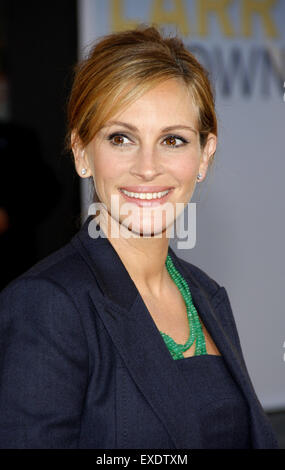 Julia Roberts at the Los Angeles premiere of 'Larry Crowne' held at the Grauman's Chinese Theatre in Hollywood on June 27, 2011. Stock Photo