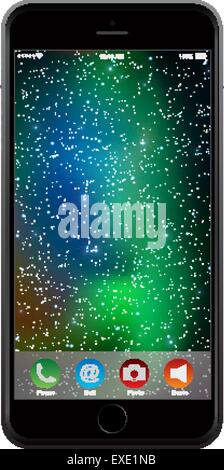 Smartphone In Iphone Style Black Color With Blank Touch Screen Isolated On Transparent Background Stock Vector Illustration Stock Vector Image Art Alamy