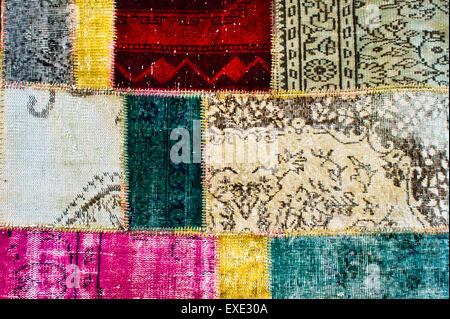 Turkish kilim patchwork as a background Stock Photo