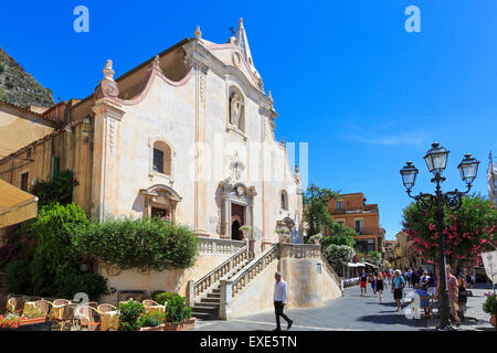 San Giuseppe Church in Aprile Square, Taormina, Messina district, Sicily, Italy Stock Photo