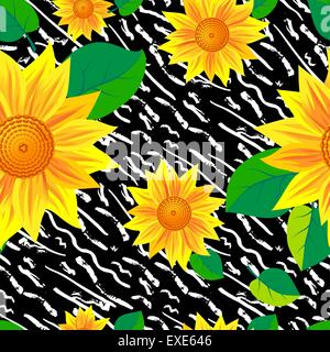 Hand drawn painted seamless pattern. Stock Vector