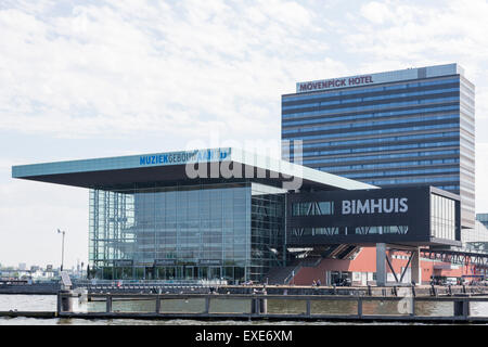 Muziekgebouw aan 't IJ, Bimhuis and Mövenpick Hotel, Amsterdam, North Holland, The Netherlands Stock Photo