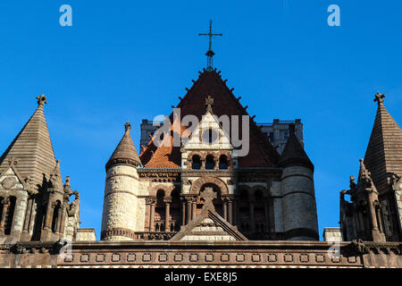 Detail of Trinity Church, Boston, Massachusetts, USA Stock Photo