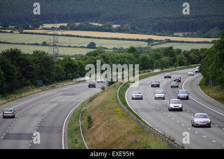 Vehicles travelling on the M1 Motorway, Barnsley, South Yorkshire, UK. Picture: Scott Bairstow/Alamy Stock Photo