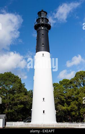 Beautiful Day at Hunting Island Lighthouse on Hunting Island, South Carolina. Stock Photo