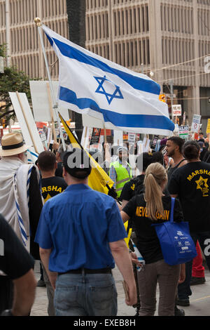 TORONTO,CANADA  JULY 11,2015:  Al Quds Day  counter-demonstration  mounted by pro-Israel citizens Stock Photo