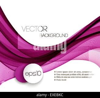 Smooth wave stream line abstract header layout. Vector illustration Stock Vector