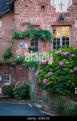 Home in medieval town of Collonges-la-Rouge, in the ancient Department of Limousin, Correze, France Stock Photo