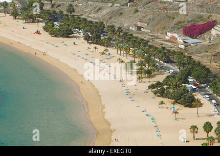 Sandy beach of Playa de las Teresitas, Tenerife, Canary Islands, Spain Stock Photo