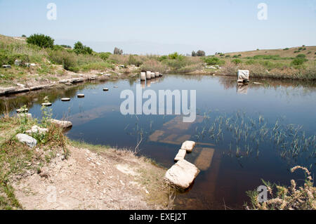 Miletus was an ancient Greek city flourishing from the 8th century BC in the west of nowadays Turkey. Here the northern agora. Stock Photo