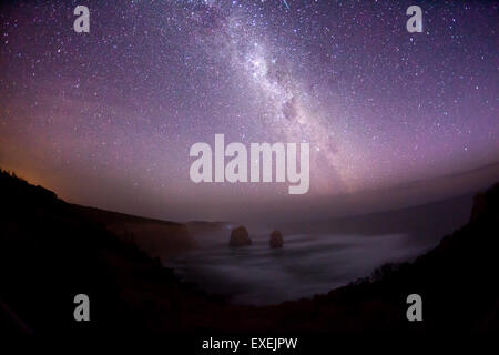 Night sky in the southern hemisphere with milky way Stock Photo