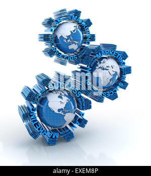 Global business concept, 3d render Stock Photo