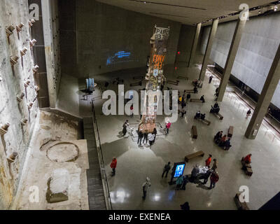 Inside the National September 11 Memorial & Museum in New York Stock Photo