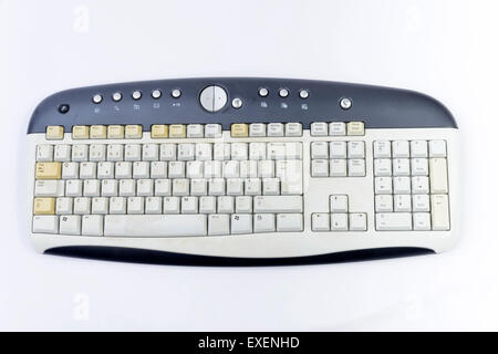 Close up of dirty old keyboard Stock Photo