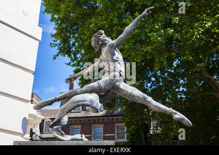 LONDON, UK - JULY 10TH 2015: A sculpture of a Ballet Dancer by sculptor Enzo Plazzotta, situated along Millbank in London on 10t Stock Photo