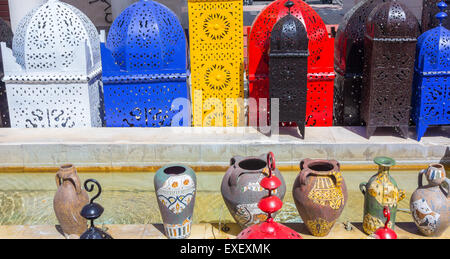 iron lamps arabic style draft of pretty colors Stock Photo