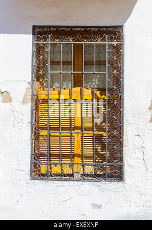 old window of an old house with iron bars Stock Photo - Alamy