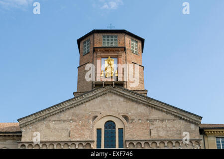 Dome of the Cathedral santa maria assunta at Piazza Prampolini square Reggio Emilia city Emilia-Romagna region, Italy Stock Photo