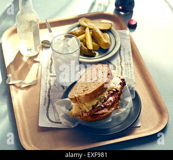 New York Style Diner Series - Reuben Sandwich Stock Photo