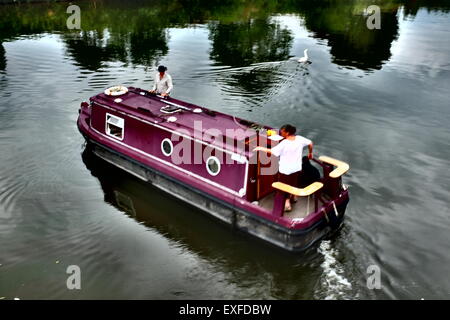 Narrow Boats on Diglis Basin Worcester, worcestershire Stock Photo