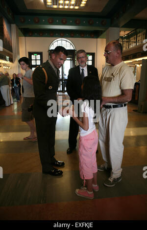 Military Aide Lieutenant Colonel David Jones and David Addington Greet ...