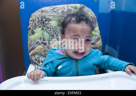 Preschool summer day camp program in the multiethnic Kensington neighborhood of Brooklyn, NY. Stock Photo