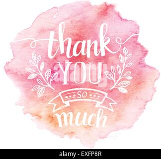 Hand drawing of thank You words. Lettering. vector isolated image on ...