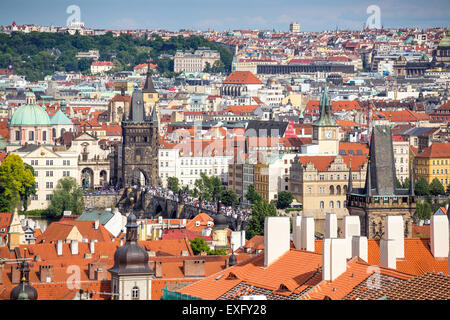 View of Prague from Prague castle, Czech Republic, Europe