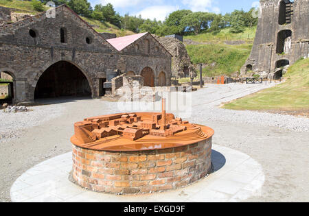 Ironworks museum industrial archaeology,  UNESCO World Heritage site, Blaenavon, Monmouthshire, South Wales, UK Stock Photo