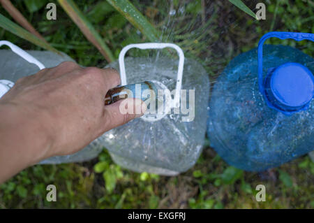 Water In  Garden Stock Photo
