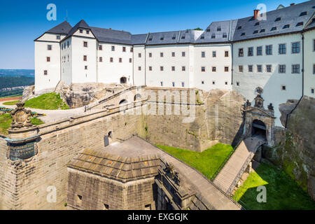 Fortress Koenigstein, Saxonian Swiss, Saxony, Germany, Europe Stock Photo