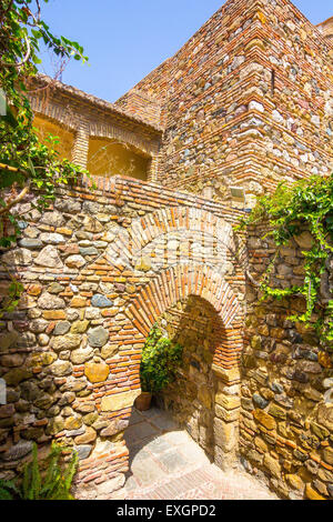 The Alcazaba of Malaga Century X in the Arab period in Malaga Spain Stock Photo