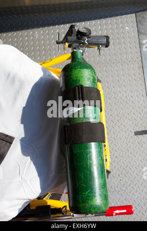 Ambulance, rural volunteer fire department, equipment Stock Photo