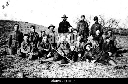 Group of men, Camp Funston 1 Stock Photo