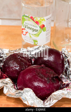 Roasted fresh beets or beet roots Stock Photo
