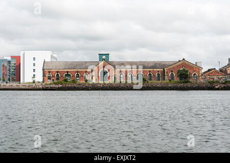 Thompson Pump House, Belfast, built to pump out the world's largest dry dock in 1910. Stock Photo