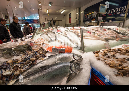 Sydney Fish Market, Stalls, Sydney, Australia Stock Photo