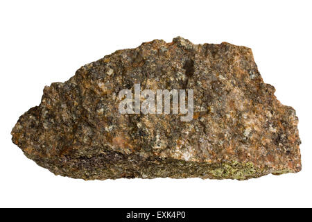 Charnockite (orthopyroxene granite) with iron olivine (fayalite) Stock Photo