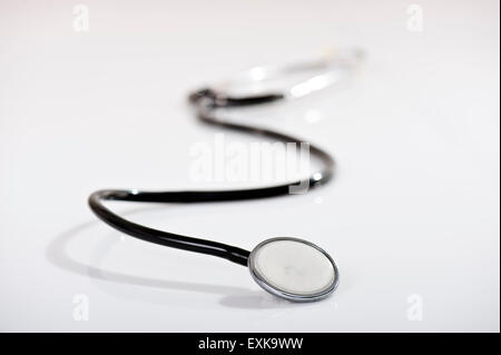 Medical stethoscope, macro studio shot Stock Photo