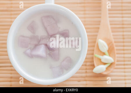 Bua Loi , Thai dessert with taro flour and coconut milk, stock photo Stock Photo