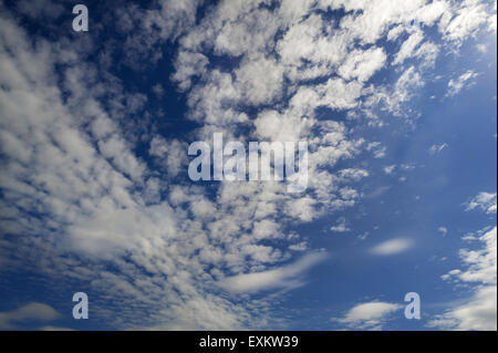 Small fluffy clouds, Cirrocumulus, Bavaria, Germany Stock Photo