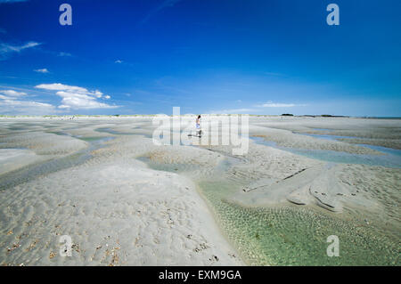 Tidal pools in West Wittering Stock Photo